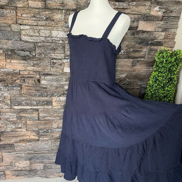 C&C California Blue Sleeveless Pleated Sundress - Picture 7 of 12